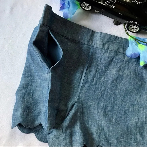 LOFT NWT Denim Scallop Short Women Various - Picture 5 of 9